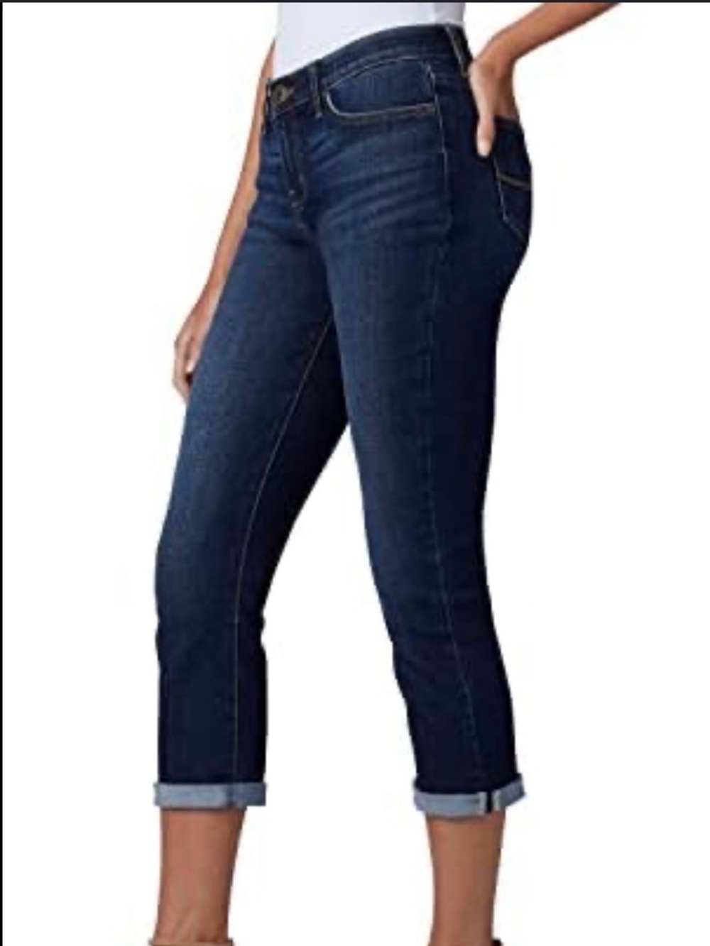 PAIGE Dark Indigo Cropped Slim Jeans,Size 26